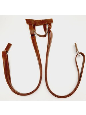 Angel Çanta Aksesuar Suni Deri Taba Renk Sırt Çantası Sapı Gümüş Metalli