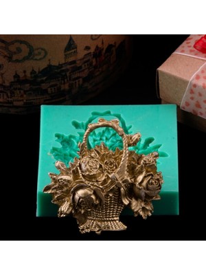 Coşan Pastacılık Silikon Kalıp Çiçek Sepeti