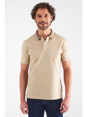 Bisse Erkek Polo Yaka T-Shirt BEJ TS22Y22112_D07