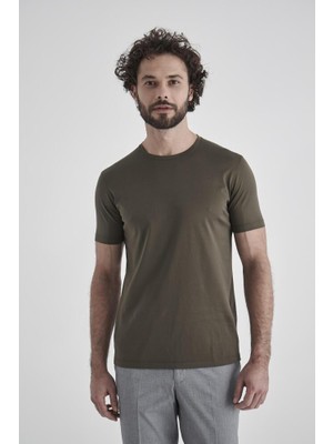 Bisse Erkek Bisiklet Yaka T-Shirt HAKİ TS22YNOS001_D49