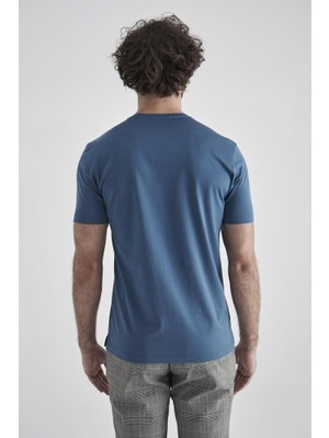 Bisse Erkek V Yaka T-Shirt INDIGO TS22YNOS002_D66