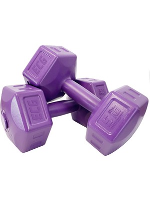 Ecgspor 5 kg Dambıl Seti 5 kg x 2 Adet Toplam 10 kg Ağırlık Seti Mor