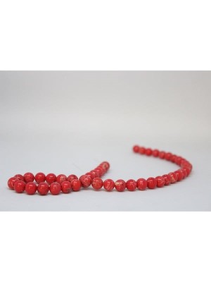 Yaşam Tohumu Varisit Taşı Nar Kırmızısı Yarım Dizi 8mm (18CM Uzunluğundadır)