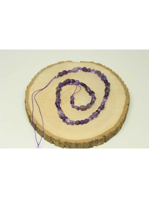 Yaşam Tohumu Ametist Taşı Doğal Dizi (25465)