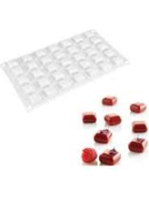 Simo Mini Dekoratif Kare Silikon Kalıp Çikolata Muffin Sabun Kokulu Taş Mum Epoksi Kalıbı 35 Delikli