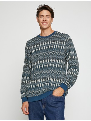 Koton Patterned Knitwear Sweater Crew Neck