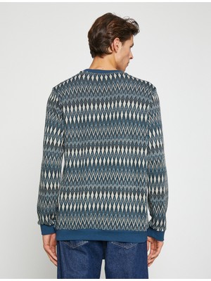 Koton Patterned Knitwear Sweater Crew Neck