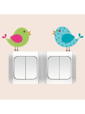 Kt Grup Renkli Kuşlar Priz Sticker Renkli