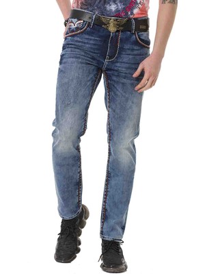 Cipo & Baxx CD729 Cep Nakış Detaylı Basic Jeans Pantolon