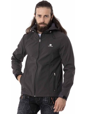 Cipo & Baxx CJ285 Softshell Termal Şardonlu Antrasit Ceket