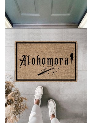 Dormot Home Modern Dijital Baskı Harry Potter Alohomora 70X45CM Kapı Önü Dekoratif Kapı Önü Paspası