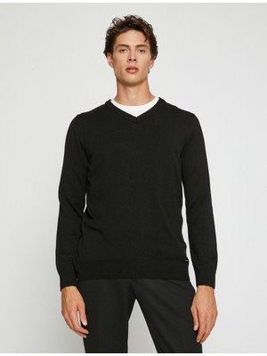 Koton Basic Knitwear Sweater V Neck