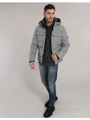 Jack & Jones Jjbrady Puffer Sn Gri Erkek Mont 12212233-Light