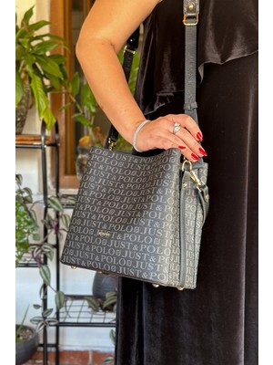 Galb Leather Ayarlanabilir Uzun Askılı Kadın Çanta Cüzdan Seti 2117-GD