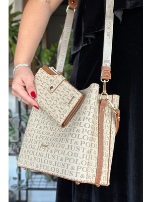 Galb Leather Ayarlanabilir Uzun Askılı Kadın Çanta Cüzdan Seti 2117-GD