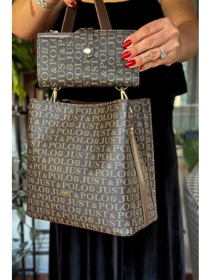 Galb Leather Ayarlanabilir Uzun Askılı Kadın Çanta Cüzdan Seti 2117-GD