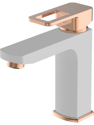 Bien Salvo Plus  Lavabo Bataryası Beyaz Rose Gold