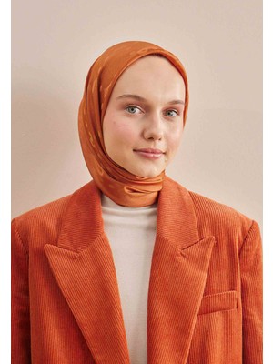 Fresh Scarfs Jakarlı Eşarp Turuncu