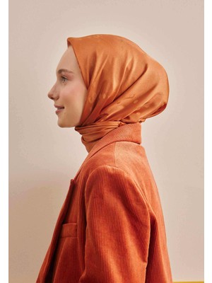 Fresh Scarfs Jakarlı Eşarp Turuncu