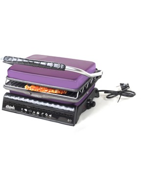 Dökümix Ultra Plus Organik Demir Döküm Izgara & Tost Makinası Lila Izgara Aparatlı,fırçalı,yağdanlık