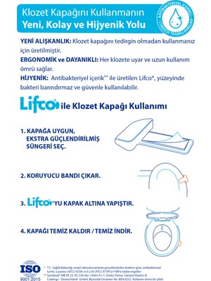 Lifco Klozet Kapak Tutacağı Antibakteriyel Içerikli Tekli Paket