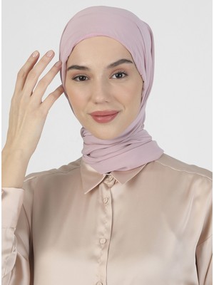 Ecardin Boneli Şifon Şal - Pudra - Ecardin