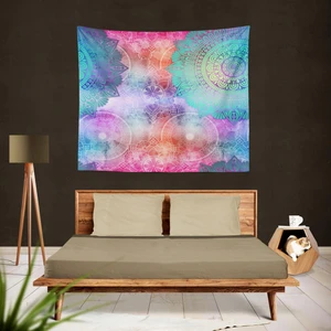 Marilyn Home Duvar Örtüsü 130X150 cm - Tribal Mandala Gökkuşağı