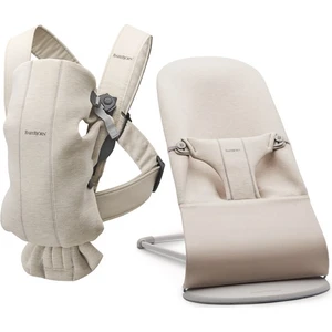 Babybjörn Bliss Ana Kucağı & Kanguru Mini 3D Cotton Jersey Yenidoğan Seti / Light Beige