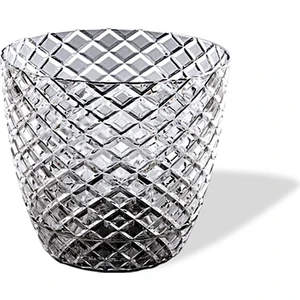 0,75 Litre Kesme Orkide Saksısı Kristal Füme Duman Gri Plastik Saksı No1 Ø12X11CM