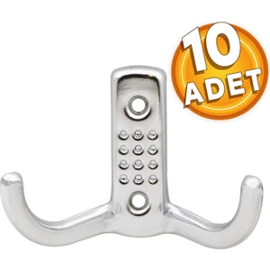 Noktalı Askı Portmanto Vestiyer Duvar Dolap Elbise Askısı Mobilya Askılığı Metal Askı (10 Adet)