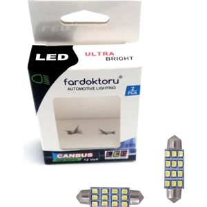41MM Beyaz 12 Smd Sofit Oto LED Ampulü