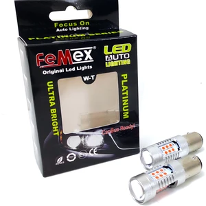 Platinum P21W-1156 Tek Duy Led Ampul Kırmızı Mercekli-3030 Chip 21Smd Ultra Parlak