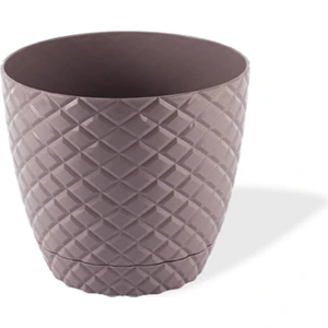 0,75 Litre Kesme Saksı Violet Tabaklı Plastik Çiçek Kaktüs Bitki Saksısı No1 Ø12X11CM