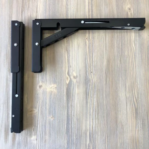 Gürçay Hırdavat Mandallı Katlanabilir Masa Konsolu 1 Çift Siyah 30CM