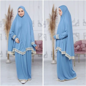 Kollu  Kolay Giyilebilen Iki Parça Standart  Beden Namaz Elbisesi