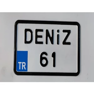 Ayz Markalama Bisiklet Plakası, Ufak Motor Plakası, 12X18 cm Plaka, Cam Önü Plakası, Dekor Plaka, Süs Plakası, Isim Plaka