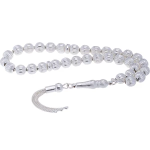 925 AYAR GÜMÜŞ 7 MM KÜRE KESİM İŞLEMELİ BİLEK BOY TESBİH