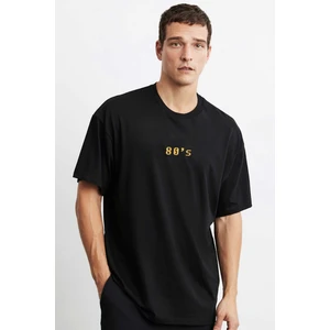Alfa Tshirt Vintage Gold Awesome Series March 1983 Siyah Ön Arka Oversize Tshirt