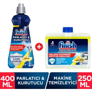 Bulaşık Makinesi Temizleyici Sıvı 250 ml + Finish Parlatıcı Limon 400 ml