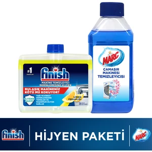 Bulaşık Makinesi Temizleyici Sıvı Limon 250 ml + Marc Çamaşır Makine Temizleyici 250 ml