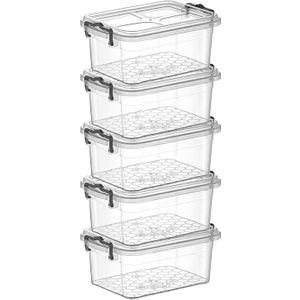 Plastik - 5 Lt. Saklama Kabı ( 5 Adet ) HS-013-5