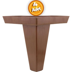 Mobilya Kanepe Koltuk Ayağı Kahverengi Baza Ayak 14 cm (4 Adet)