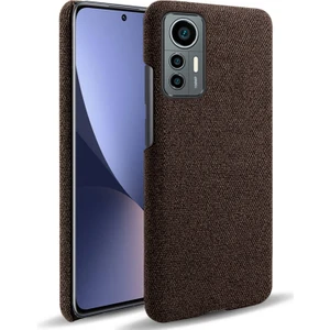 Lr Joyful  12 Lite İçin Kumaş Telefon Kılıfı - Kahverengi (Yurt Dışından)