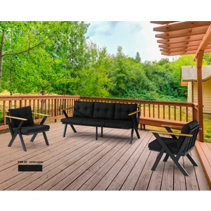 3+1+1 Zeta Bahçe Takımı, Balkon, Bahçe, Cafe Mobilyası, Süngerli Metal Çay Seti