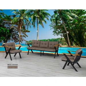 3+1+1 Zeta Bahçe Takımı, Balkon, Bahçe, Cafe Mobilyası, Süngerli Metal Çay Seti