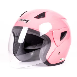 Kask Sway SW-733 Pembe Yarım Şeffaf Camlı