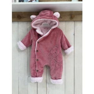 Mother Wings Içi Tüylü Ayıcıklı Pofuduk Bebek Tulumu Soft Hello Bear