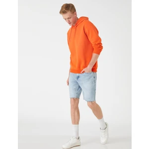 Basic Kapşonlu Sweatshirt
