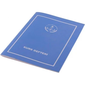 395- Kurs Defteri Mavi Kapak 20 Yaprak Plastik Kapaklı Kurs Defteri 2023 20 x 28 cm