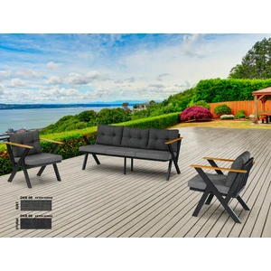 3+1+1 Zeta Bahçe Takımı, Balkon, Bahçe, Cafe Mobilyası, Süngerli Metal Çay Seti